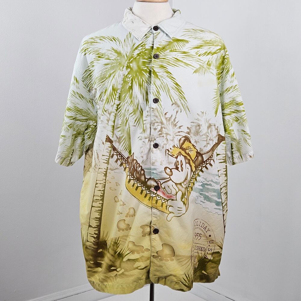 Disneyland Resort Mickey Mouse Hawaiian All-Over Full Print Shirt | Men's‎ XXL